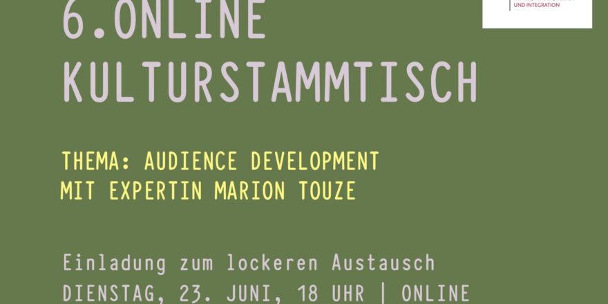 Einladung: Online-Kulturstammtisch „Audience Development“ am 23. Juni